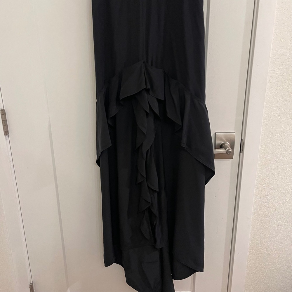 Vintage Tom Ford Rive Gauche Yves Saint Laurent Silk Ruffled Y2K High Low Skirt